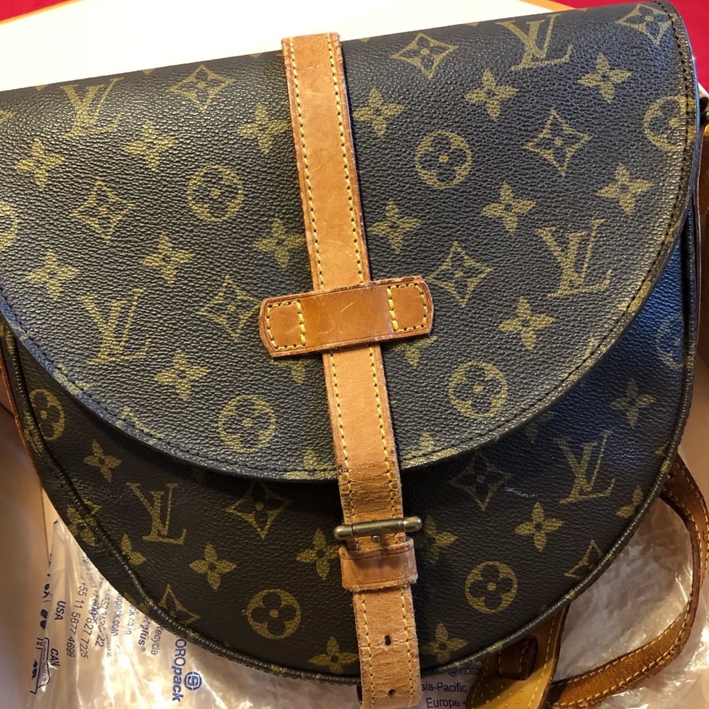Louis Vuitton Vintage Leather Crossbody Saddle Bag